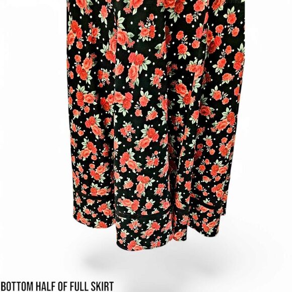 Torrid New vintage retro chic sleeveless red rose pattern midi dress plus size - Picture 8 of 16